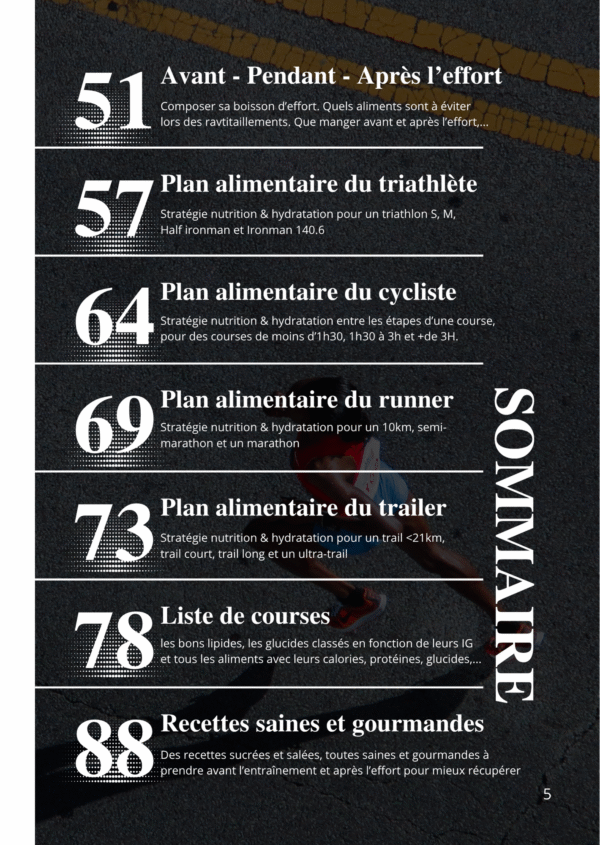 PROGRAMME ENDURANCE (15.2 x 21.4 cm) (1) Nutrition de l'endurance