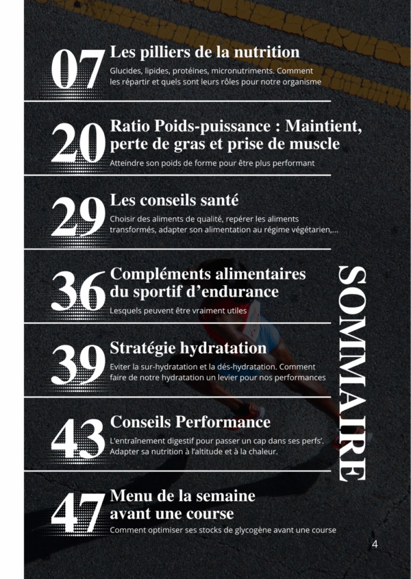 PROGRAMME ENDURANCE (15.2 x 21.4 cm) (2) Nutrition de l'endurance